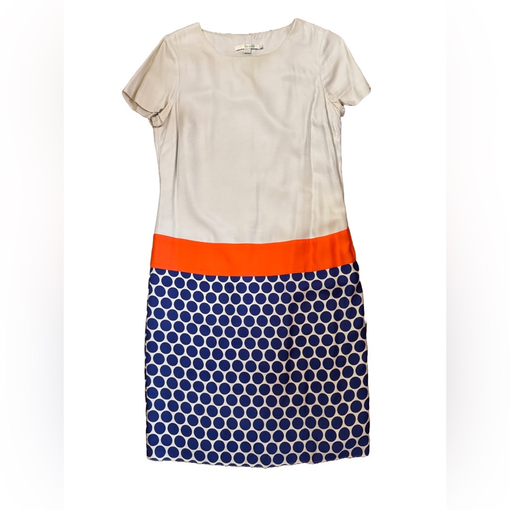 Women’s Boden White & Blue Polka Dot Dress Size 6